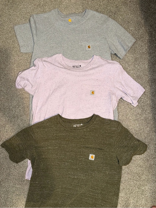Carhartt Tops - Carhartt 3-Pack Short-Sleeve Pocket Tees — Gray, Pink, Olive